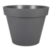 Krukker & Plantebeholdere^EDA Rund toskansk blomkruka - Ø 60 x H 47 cm - 76 L - Antracitgrå