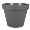 EDA Rund urtepotte TOSCANE - 76 L - Ø 60 x H 47 cm - Antracitgrå Krukker & Plantebeholdere