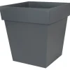 Krukker & Plantebeholdere^EDA Toscana fyrkantig kruka - 50 cm - 87 L - Antracitgrå