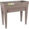 Plantningsbænke^EDA Vegetabilisk trädgård med City Veg-bord & bord - 73 x 38,5 x H 68 cm - 57 L - Taupe
