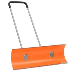 Snerydning^Effektiv sneskovl med justerbart håndtag - Vendbart stålblad | Farve: Orange | Længde: 143-171,5 cm