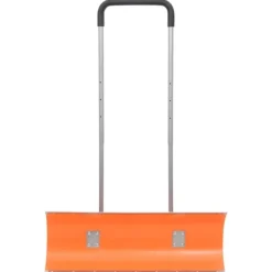 Snerydning^Effektiv sneskovl med justerbart håndtag - Vendbart stålblad | Farve: Orange | Længde: 143-171,5 cm