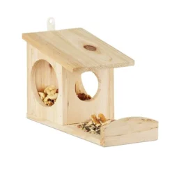 Sale Egern Foderbræt, Træ, 17.5x14x25 cm Til Fugle & Småvildt