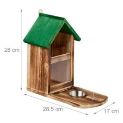 Til Fugle & Småvildt^Egern foderbræt, 28x17x28,5 cm, Natur, Grøn