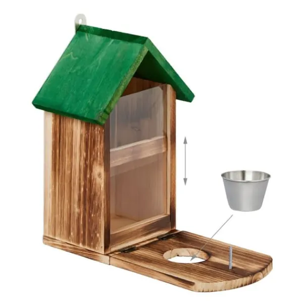 Til Fugle & Småvildt^Egern foderbræt, 28x17x28,5 cm, Natur, Grøn