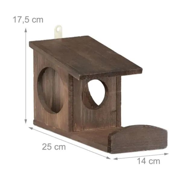 Til Fugle & Småvildt^Egernfoderbræt, Træ, 17.5x14x25 cm