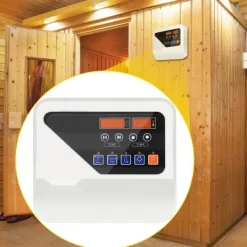 Sauna^Ekstern saunavarmer controller til 3KW-9KW. Kontroller tid og temperatur fra 40-105°C effektivt.