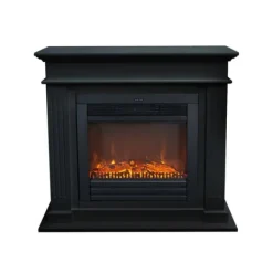 Best Elda ELU-MDB el-komfur - Sort MDF pejsestel - 1400 Watt varme - fjernbetjening Pejse