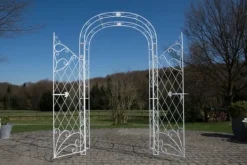 Outlet Elegant Garden Arch med hegn - Kundestop - Holdbar jernkonstruktion Buer, Spalier, Lysthuse Uden Tag