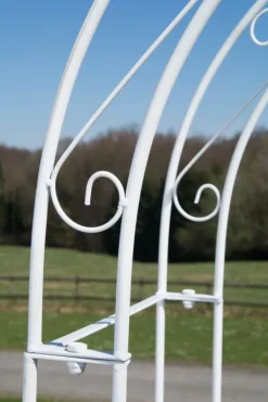 Outlet Elegant Garden Arch med hegn - Kundestop - Holdbar jernkonstruktion Buer, Spalier, Lysthuse Uden Tag