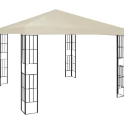 Clearance Elegant paviljong för uterum - Partytält 3x3 m | Färg: Gräddvit | Storlek: 3x3 m Telte & Lysthuse