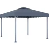Telte & Lysthuse^Elegant pavillon i aluminium - Solafskærmning til udendørsbegivenheder | Størrelse: 300x300 cm | Farve: Antracitgrå