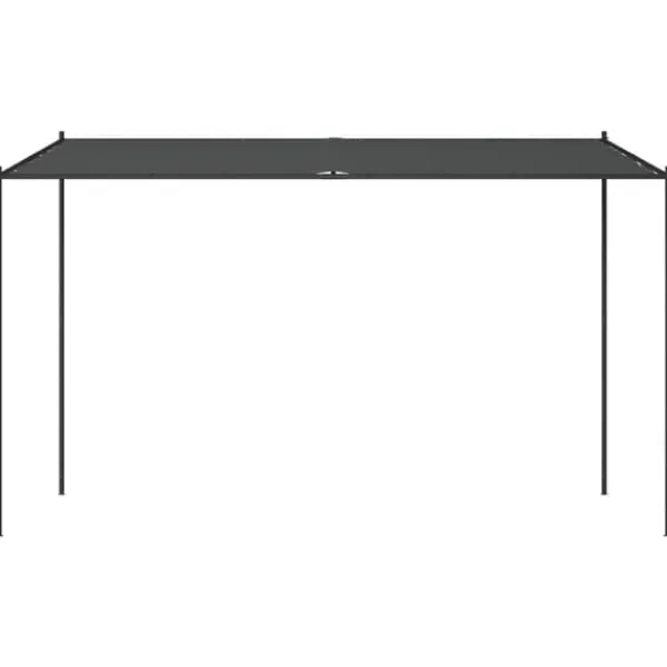 New Elegant 4x4 m Pavillon - Vandafvisende Polyester og Stål | Farve: Antracitgrå | 180 g/m² Buer, Spalier, Lysthuse Uden Tag