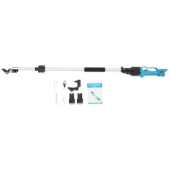 Sale Elektrisk beskæresaks - Batteridrevet grensaks - Børsteløs motor 500 W - Skærer op til 25 mm - SK5-stålblad - 2 batterier - Blå Haveværktøj