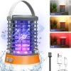 Elektrisk insektdræber, 5W 2000V mygdræber campinglampe, 3 lystilstande UV-myggelampe, IP66 vandtæt myggefælde, USB-myggedræber med rede Insektmiddel & Dyreafvisende Middel