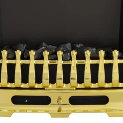 Pejse^Elektrisk Pejs, 48.2x18.5x59.2 cm, Guld