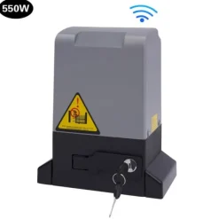 Elektrisk skydeportsåbner - 550 W Motor - 1200 kg Kapacitet - Fjernbetjening - Til Tunge Skydeporte - CE-godkendt - Mørkegrå Skure, Garager & Carports