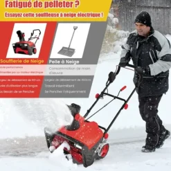 Outlet Elektrisk sneslynge, 118x51x96 cm, rød. Havemaskiner