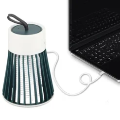Sale Elektrisk USB Genopladelig Fluefælde Lampe til Indoor Outdoor - Grøn Fluesmækkere
