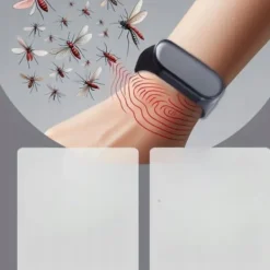 Insektmiddel & Dyreafvisende Middel^Elektronisk myggeafvisende armbånd i sort, justerbart