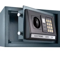 Pengeskabe^Elektronisk pengeskab 20 x 31 x 22cm + 4 batterier - sort
