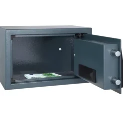 Pengeskabe^Elektronisk pengeskab 20 x 31 x 22cm + 4 batterier - sort