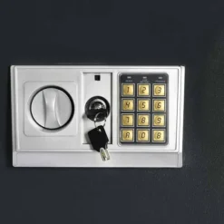 Sale Elektronisk pengeskab med lås - Stål | Farve: Mørkegrå | Størrelse: 35x31x80 cm Pengeskabe