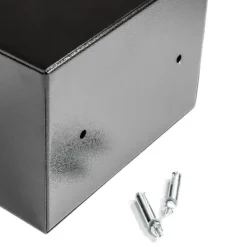 Pengeskabe^Elektronisk pengeskab 17x23x17cm + nøgle + 4 batterier - sort