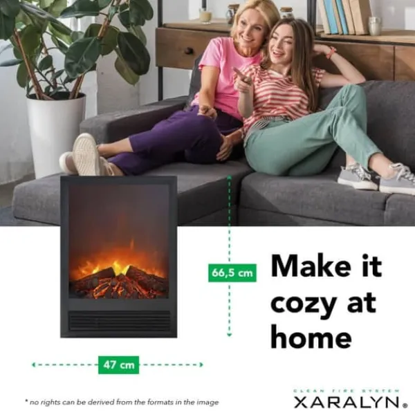 Hot Elski el-indbygningsovn - humørovn - 1300 Watt varme - plug and play - fjernbetjening Pejse