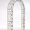 Buer, Spalier, Lysthuse Uden Tag^Emma Rose Arch - Antique Brown Powder-Coated Metal Garden Trellis for Climbing Plants, Handmade, 247.5cm