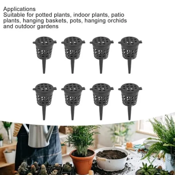 Clearance En bonsai-gødningskurv med låg, 100 stk. plastikgødningskurv med net til blomster, bærbar gødningskasse til potteplanter, orkideer og bonsai Gødningsmidler