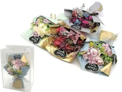 Blomster^En buket roser i en dekorativ taske MIX