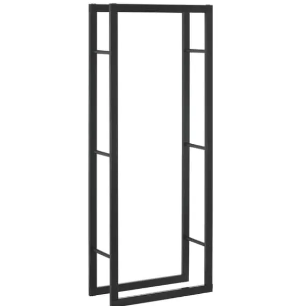 New ® Brændeholder - brændestativ - stål - 50x150x25cm - sort Tilbehør Til Brændeovne & Pejse