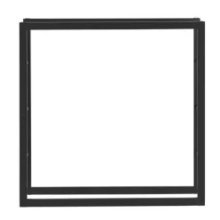 [en.casa] Tilbehør Til Brændeovne & Pejse^® Brændeholder - brændestativ - 100x100x25cm - stål - sort
