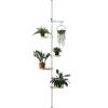 [en.casa] Plantestativer^® Teleskopisk plante stativ - pulverlakeret metal - 110-305cm - hvid