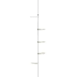 [en.casa] Plantestativer^® Teleskopisk plante stativ - pulverlakeret metal - 110-305cm - hvid