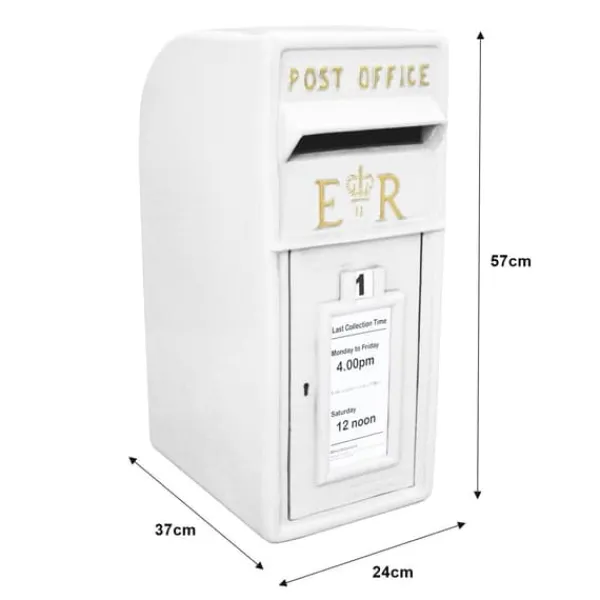 Discount Engelsk postkasse med stativ - hvid | MonsterShop Postkasser & Brevindkast