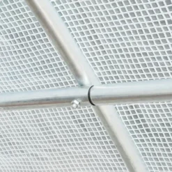 Drivhus^Erstatningsfolie 600x300x200 cm, frontdør & 12 vinduer, rivestærk UV-PE – drivhustunnel, hvid