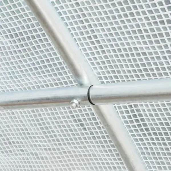 Erstatningsfolie 600x300x200 cm, frontdør & 12 vinduer, rivestærk UV-PE – drivhustunnel, hvid Drivhus