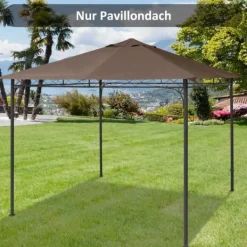 Telte & Lysthuse^Erstatningstag 2,93x2,93 m til pavillon, polyester, kaffe