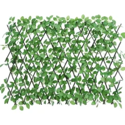 Buer, Spalier, Lysthuse Uden Tag^Espalier med kunstig vedbend - Udvideligt hegn | Størrelse: 180x65 cm | Farve: Grøn
