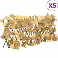 Buer, Spalier, Lysthuse Uden Tag^Espalier med kunstige ahornblade - 5 stk. | Størrelse: 180x30 cm | Farve: Orange