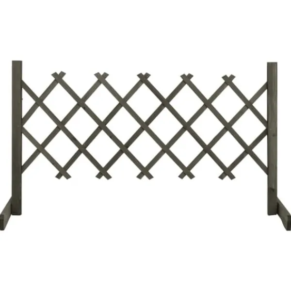 Buer, Spalier, Lysthuse Uden Tag^Espalier til haven 120x60 cm massivt fyrretræ grå - Espalier - Espalierer - Home & Living