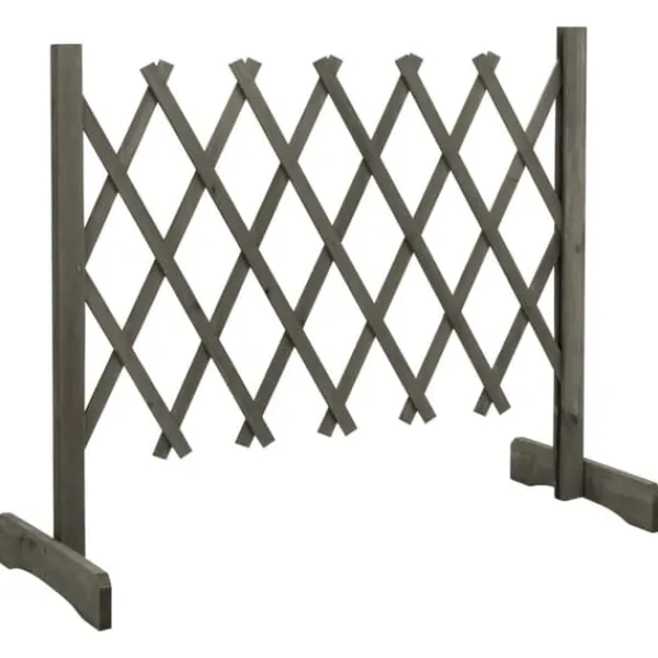 Buer, Spalier, Lysthuse Uden Tag^Espalier til haven 120x60 cm massivt fyrretræ grå - Espalier - Espalierer - Home & Living