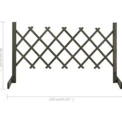 Buer, Spalier, Lysthuse Uden Tag^Espalier til haven 120x60 cm massivt fyrretræ grå - Espalier - Espalierer - Home & Living