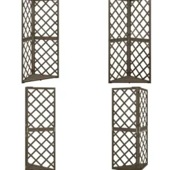 Online Espalier til hjørne 50x50x145 cm massivt grantræ grå - Espalier Til Hjørne - Espalierer Til Hjørne - Home & Living Buer, Spalier, Lysthuse Uden Tag