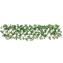 Buer, Spalier, Lysthuse Uden Tag^Espalierer med kunstig vedbend - Udvideligt havehegn | Størrelse: 180x30 cm | Farve: Grøn