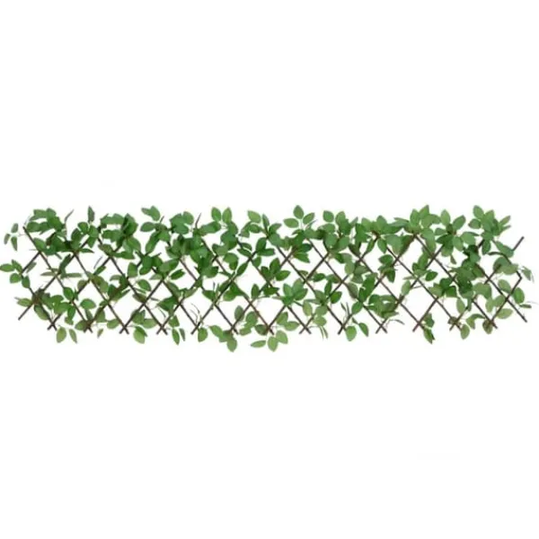 Buer, Spalier, Lysthuse Uden Tag^Espalierer med kunstig vedbend - Udvideligt havehegn | Størrelse: 180x30 cm | Farve: Grøn