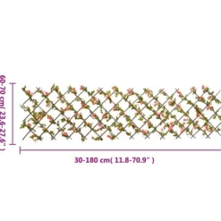 Best Espalierer med kunstig vedbend - Udvideligt hegn | Farve: Pink | Størrelse: 180x60 cm Buer, Spalier, Lysthuse Uden Tag