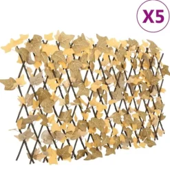Online Espalierer med kunstige ahornblade - Hegn til haven | Størrelse: 180x60 cm | Farve: Orange Buer, Spalier, Lysthuse Uden Tag